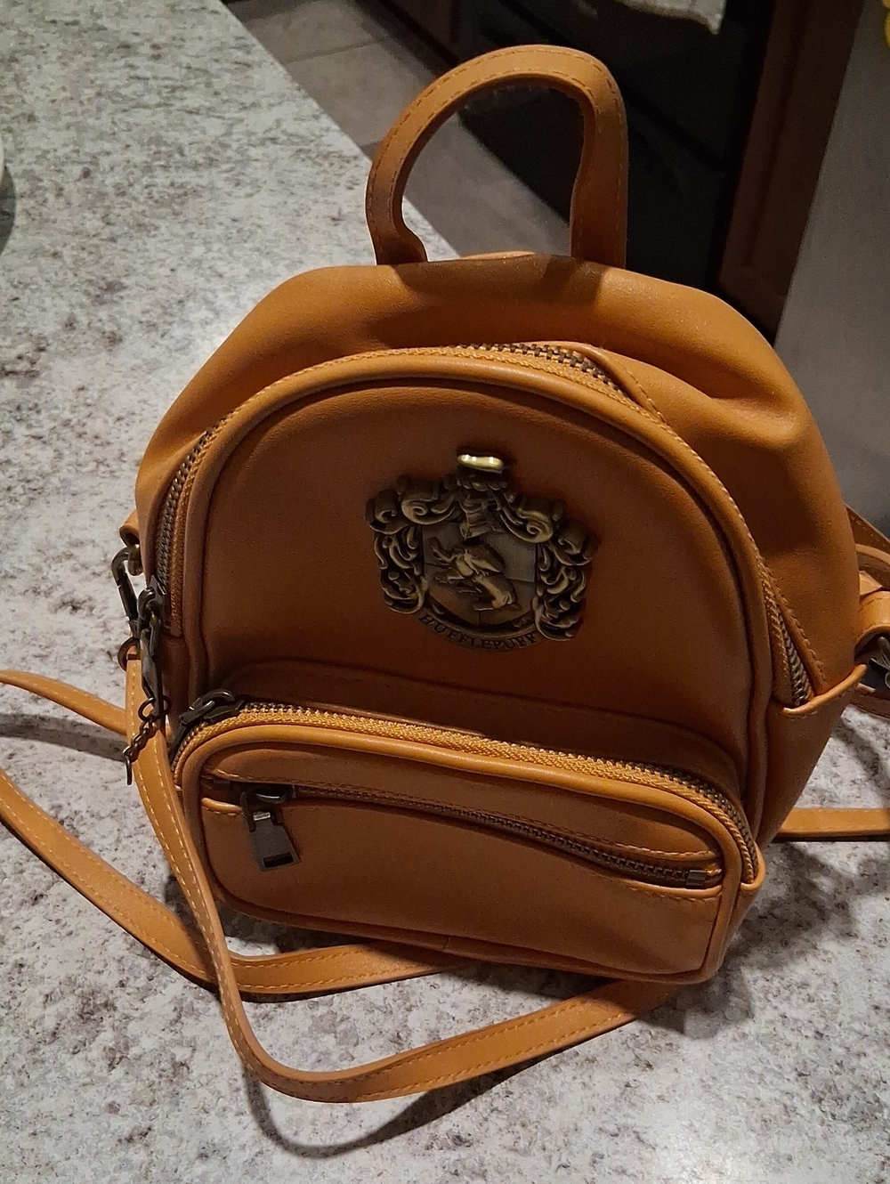Mini Backpack Crossbody Bag in Mustard Yellow